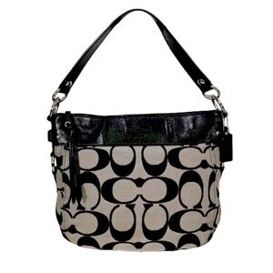 Coach Carly Hobo Jaqguatd leather trim